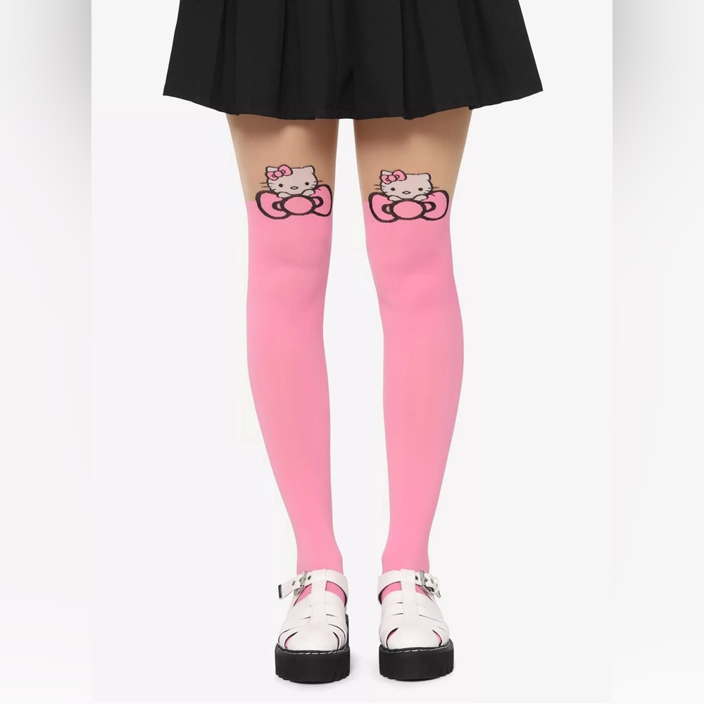 NWT - Hot Tooic Deadstock Women’s Hello Kitty Faux Thigh High Tights - OS